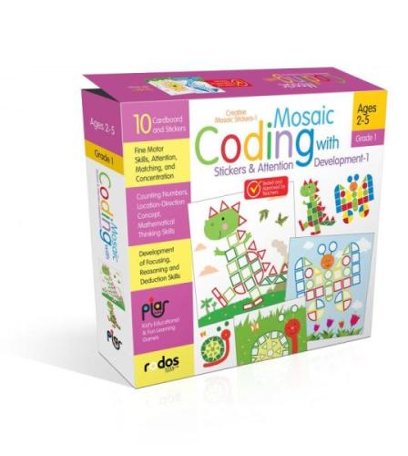 Mosaic Coding with Stickers&Attention Development-1-Grade-Level 1-Creative Mosaic Stickers-1Ages 2-5