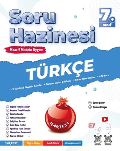 Nartest Yayınları 7. Sınıf Türkçe Soru Hazinesi
