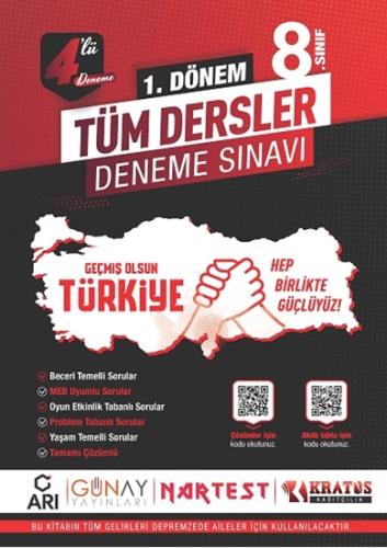 Nartest Yayınları 8. Sınıf 1. Dönem 4 Lü Tüm Dersler Kamp Denemesi