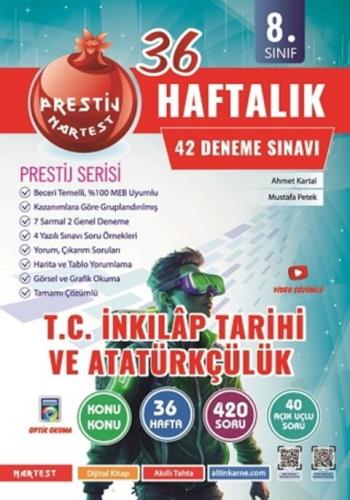 Nartest Yayınları 8. Sınıf Haftalık T.c. İnkılap Tarihi Ve Atatürkçülük Denemeleri