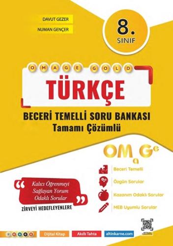 Nartest Yayınları 8. Sınıf Omage Gold Türkçe Soru Bankası (nartest Mavi İle Aynı Kitap)