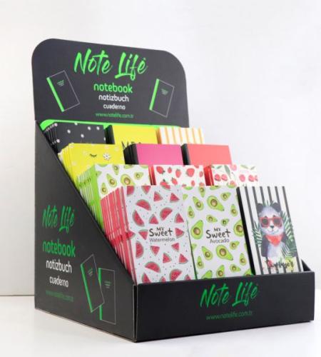 Notelife 10*16 Karton Kapak Not Defteri Standı (120 Adet) %30 indiriml