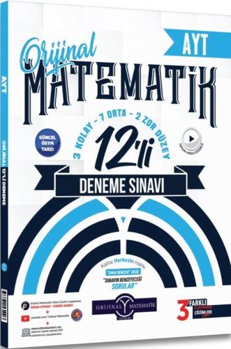 Orijinal Yayınları AYT Matematik 12 li Deneme Sınavı