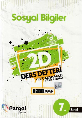Pergel 7. Sınıf Sosyal Bilgiler 2D Ders Defteri + Ev Çalışmaları (Yeni)