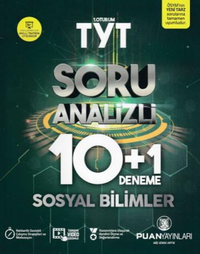 Puan TYT Sosyal Bilimler Soru Analizli 10 + 1 Deneme (Yeni)