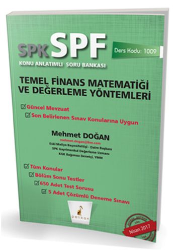 SPK-SPF Temel Finans Matematiği ve Değerleme Yöntemleri Konu Anlatımlı