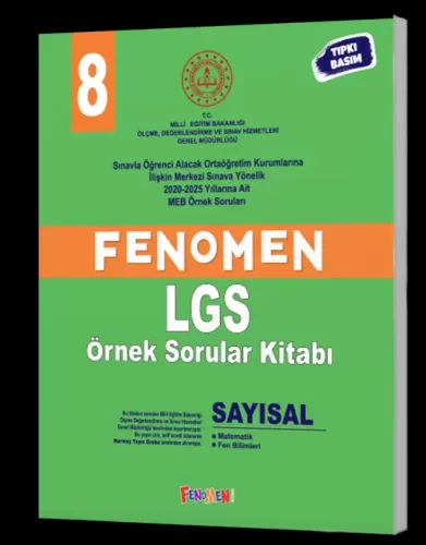 Fenomen 8 MEB Sayısal Örnek Sorular