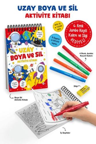 Uzay - Boya ve Sil Aktivite Kitabı / 3 Yaş + Sibel Erdal