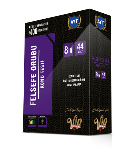 VİP AYT FELSEFE GRUBU KUTU TESTİ    (8 Öğrencilik)